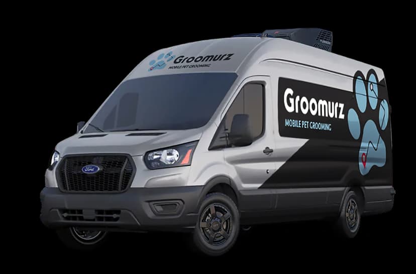Groomurz mobile salon van at Groom Expo West 2023