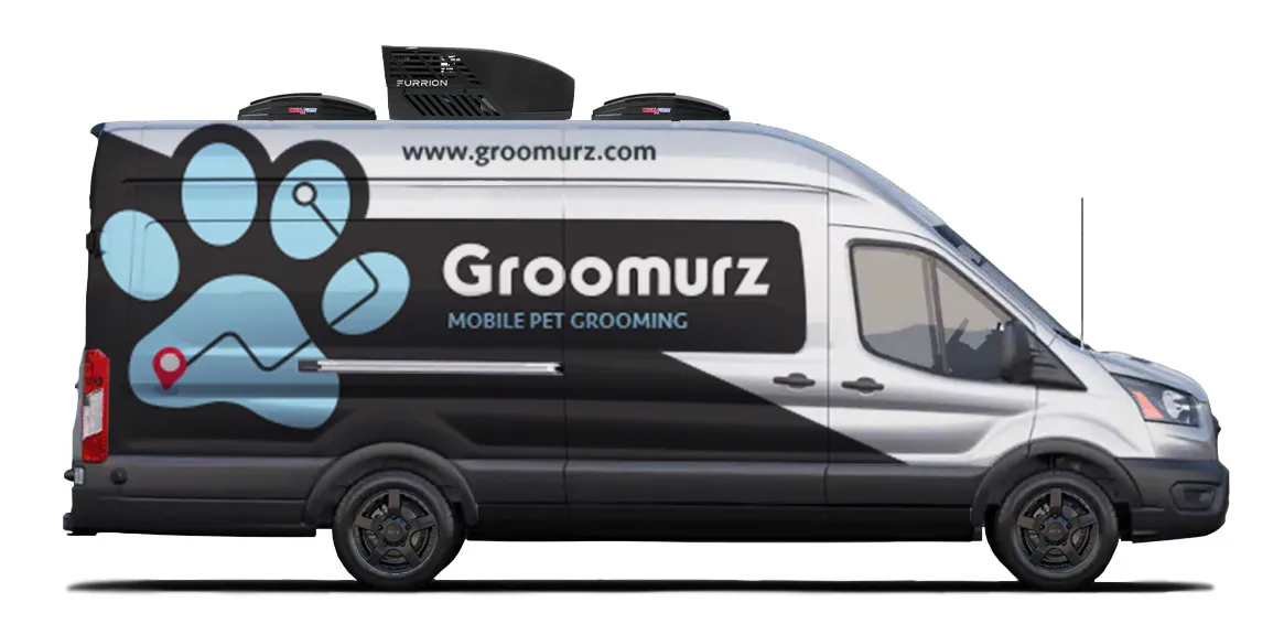 Groomurz Ford Transit mobile salon mockup